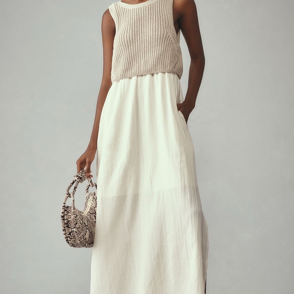 By Anthropologie Sleeveless Twofor Maxi Dress